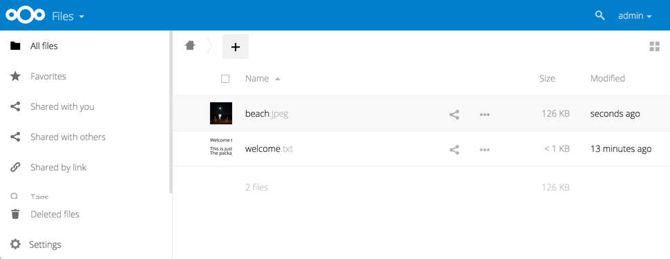 Capture d'écran de Nextcloud File